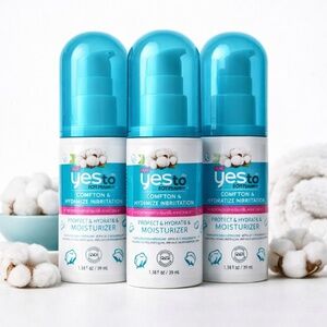 Lot of 3 Yes To Cotton Comforting Facial Moisturizer Ultra Sensitive Skin 1.7 fl